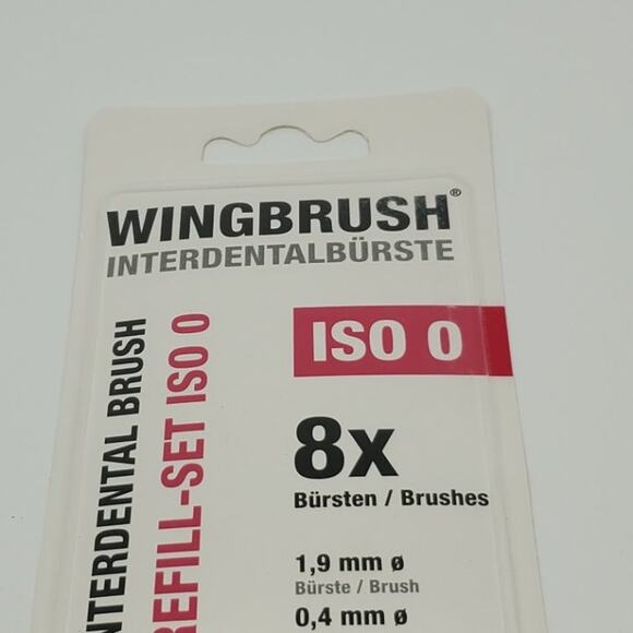 Wingbrush 8X Interdental Brush Heads Attachments Refill Set ISO 0 New, sealed - Picture 3 of 8